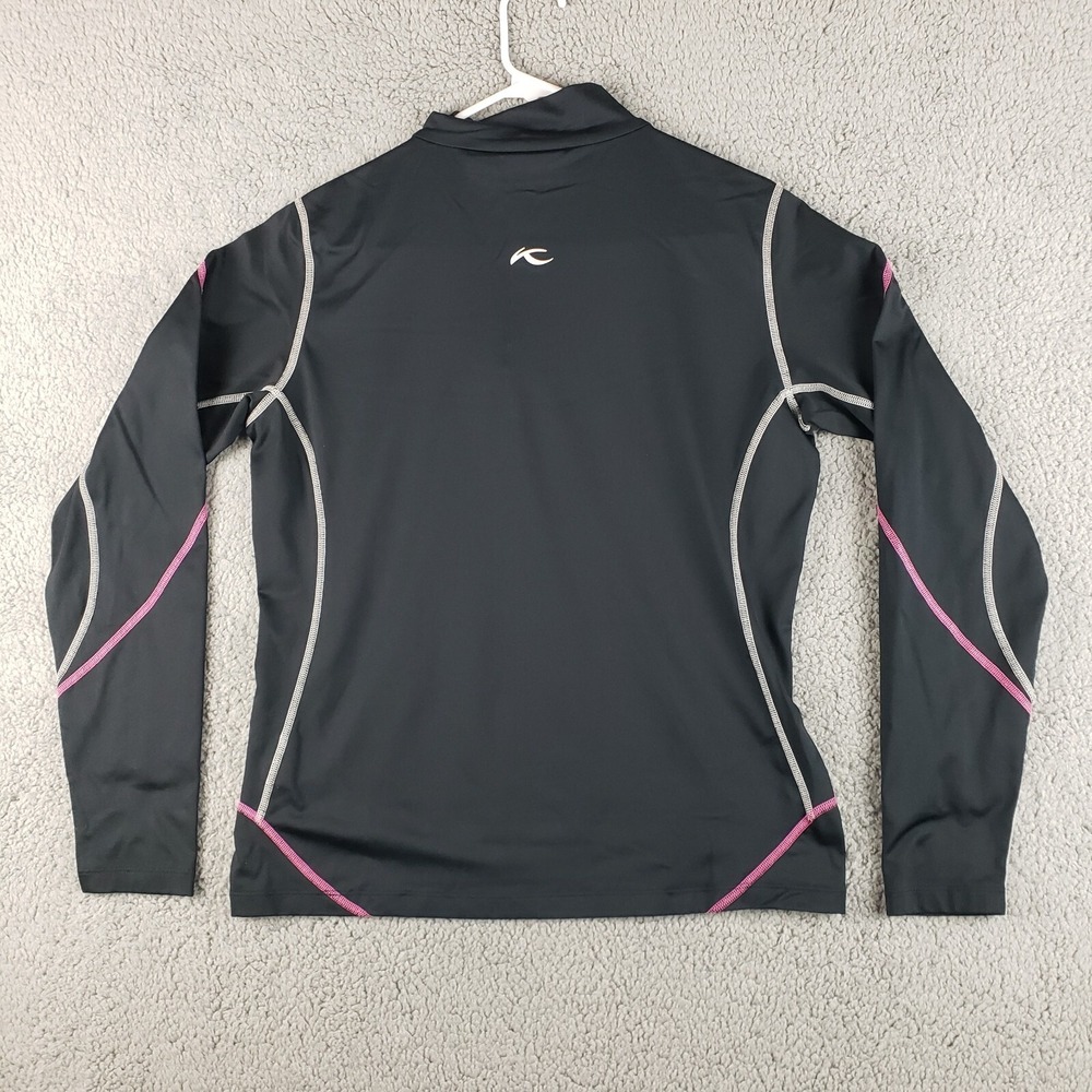 Kjus Shirt Youth Junior L (14/16) Black 1/4 Zip Athletic Long Sleeve Outdoor Ski - Picture 6 of 9